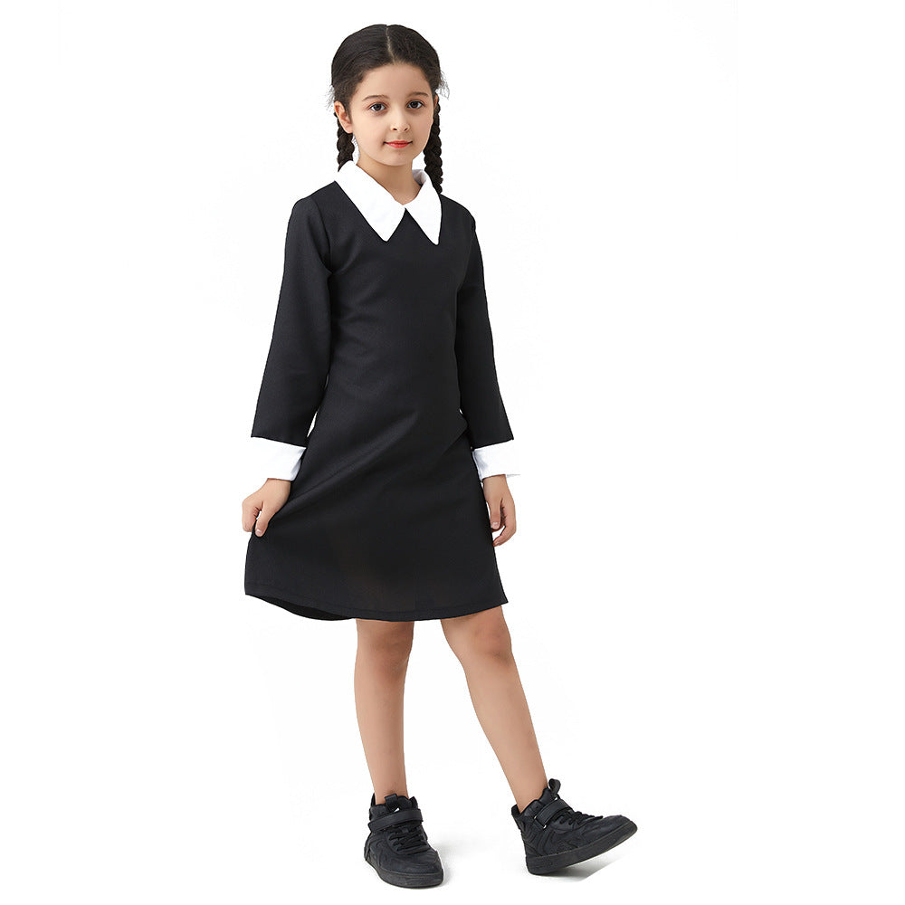 Wednesday Costume for Girls Black.