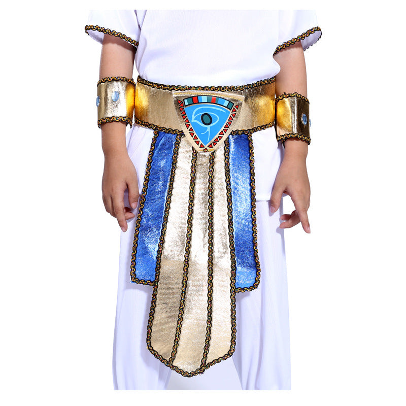 Egyptian Pharaohs Prince White Costume.