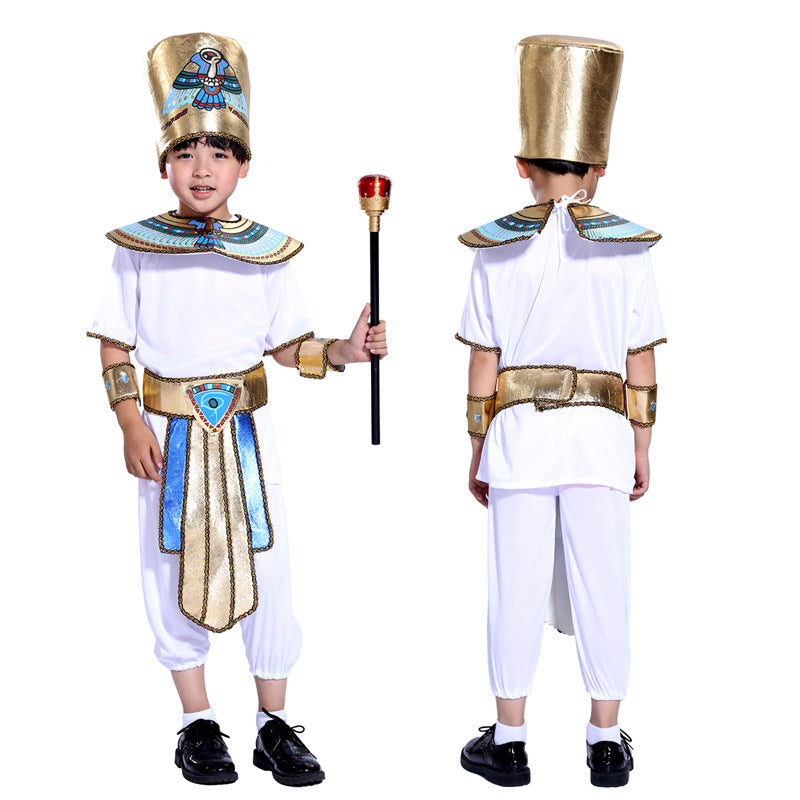 Egyptian Pharaohs Prince White Costume.