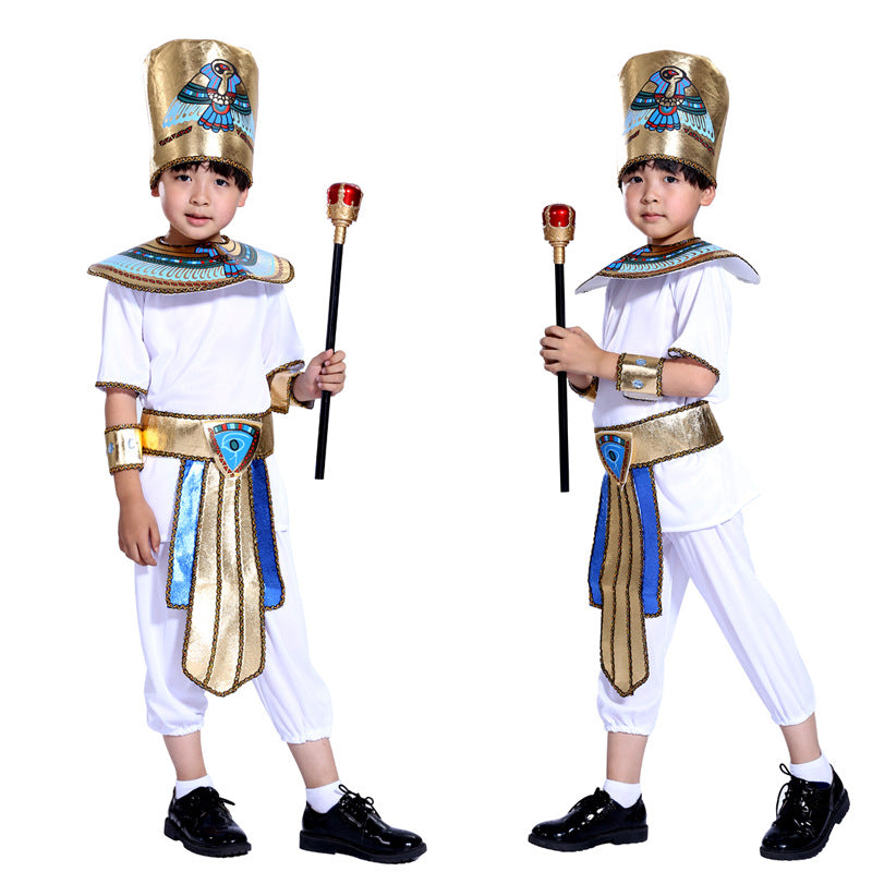 Egyptian Pharaohs Prince White Costume.