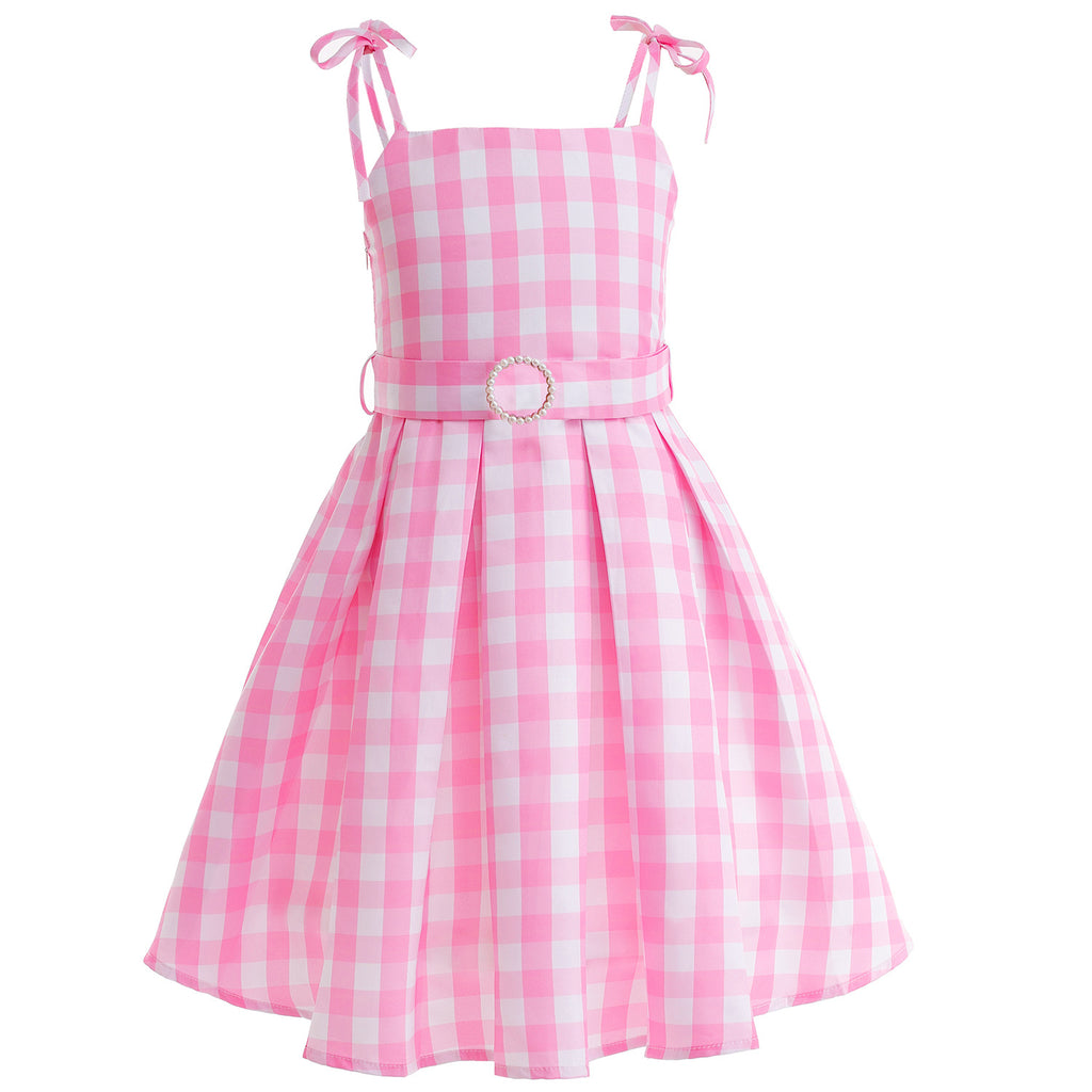 Barbie White Bowknot Costume For Kids.