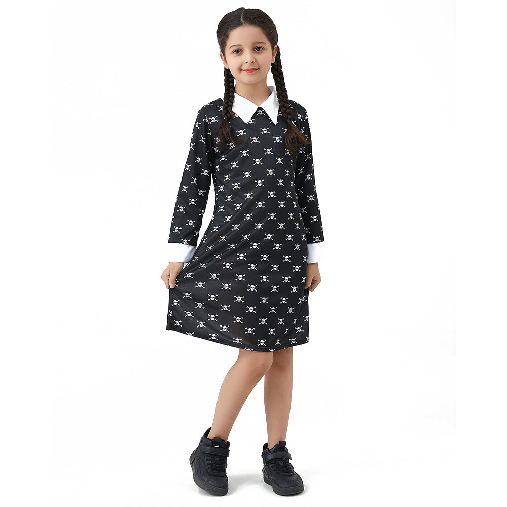 Wednesday Costume for Girls Dotted.