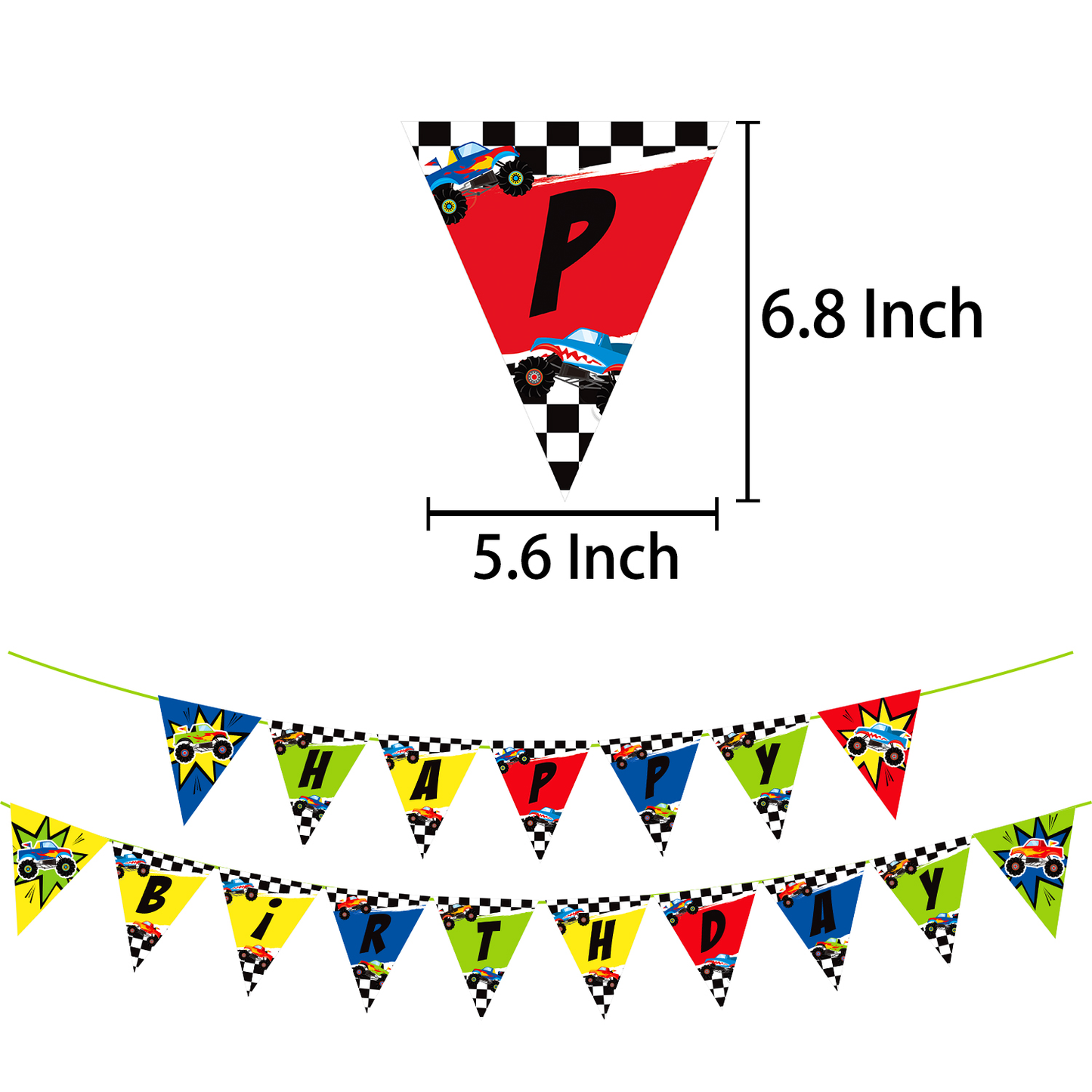 Monster Trucks Birthday Party Decorations (Racing Cars)