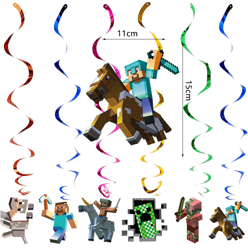 Minecraft Pixel Birthday Party Decorations.
