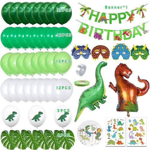 Dinosaur Birthday Party Decorations 1, Party Corner provides Dinosaur birthday decoration supplies in UAE, Saudia, Qatar, Bahrain, and Oman. Get birthday party balloons, and much more. Order now!, Party Supply Kits, Party Corner