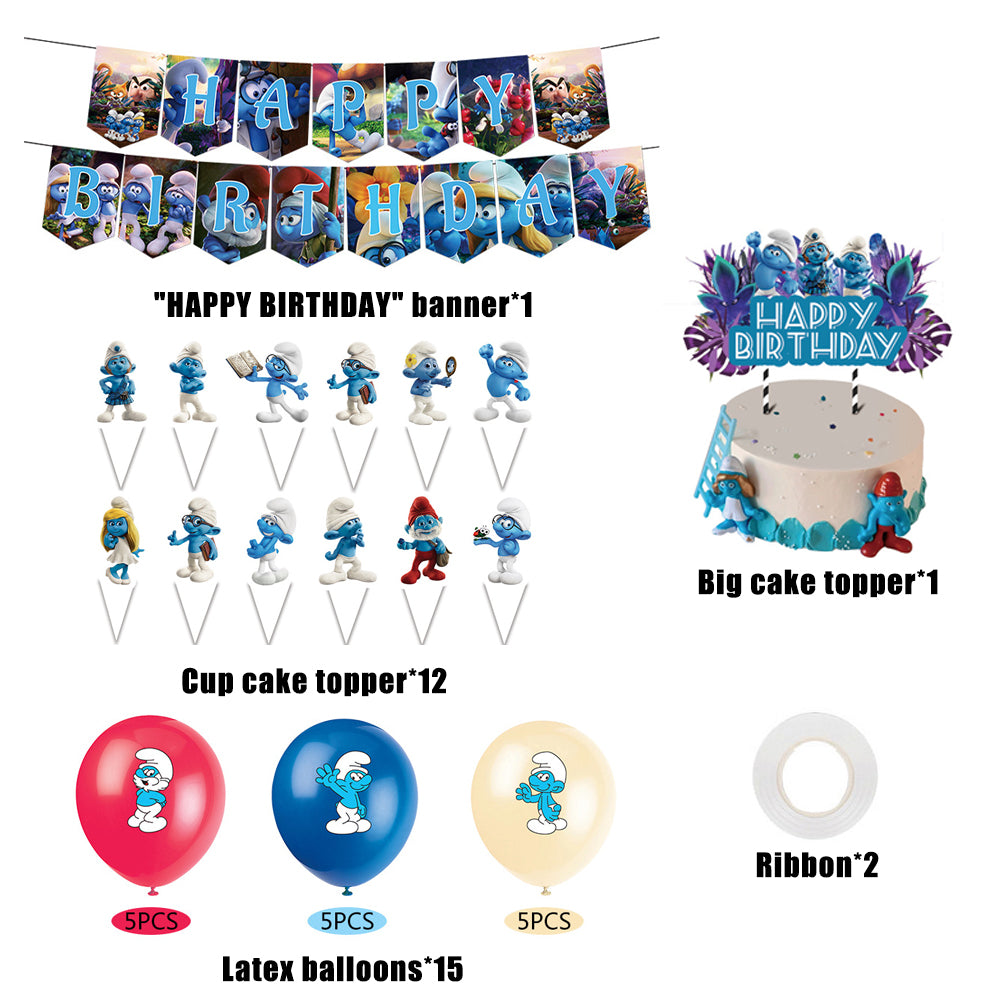 The Smurfs Birthday Decorations.