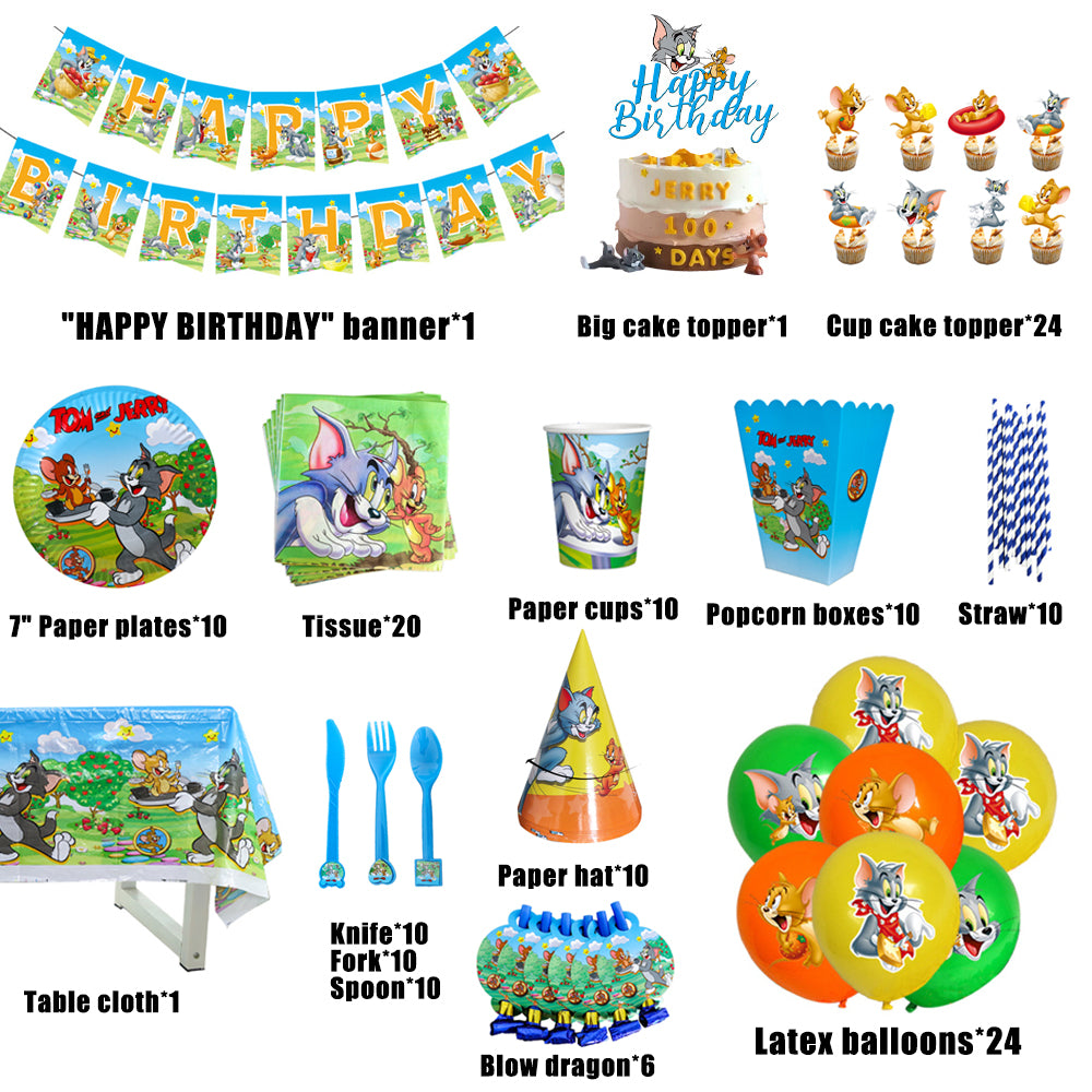 Tom and Jerry Birthday Party Supplies.