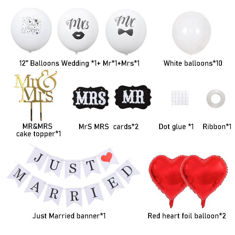 Just Married Balloons Decorations