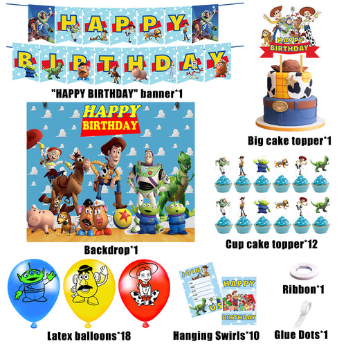 Toy Story Birthday Party Decorations, Party Corner provides Toy Story birthday party decorations in UAE, Saudia, Qatar, Bahrain, and Oman. Get birthday party balloons, and much more. Order now!, Party Supply Kits, Party Corner
