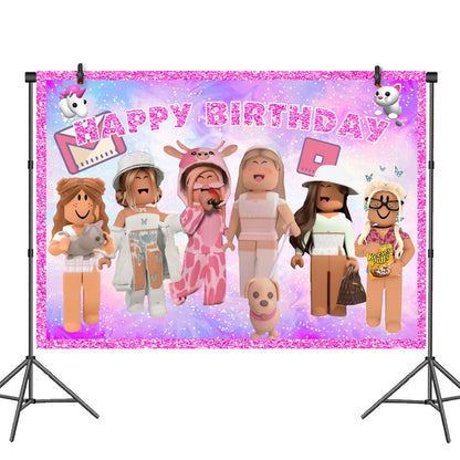 Roblox Pink Birthday Party Decorations.