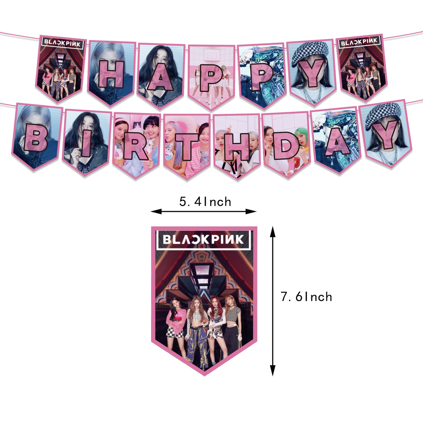 Black Pink Birthday Party Decorations.
