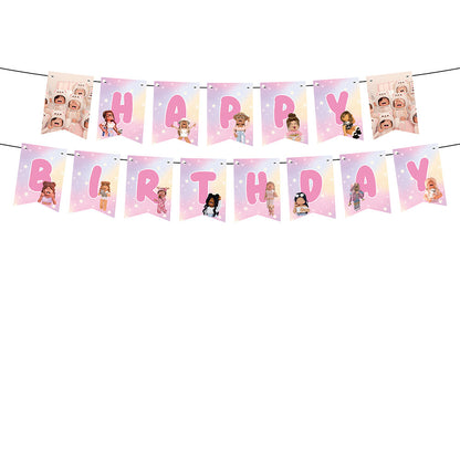 Roblox Pink Birthday Party Decorations.