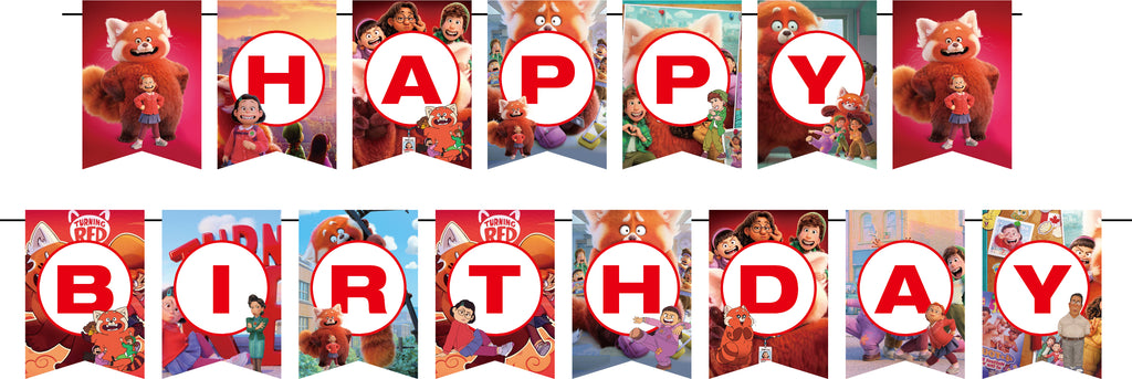 Turnning Red Birthday Decoration Supplies.