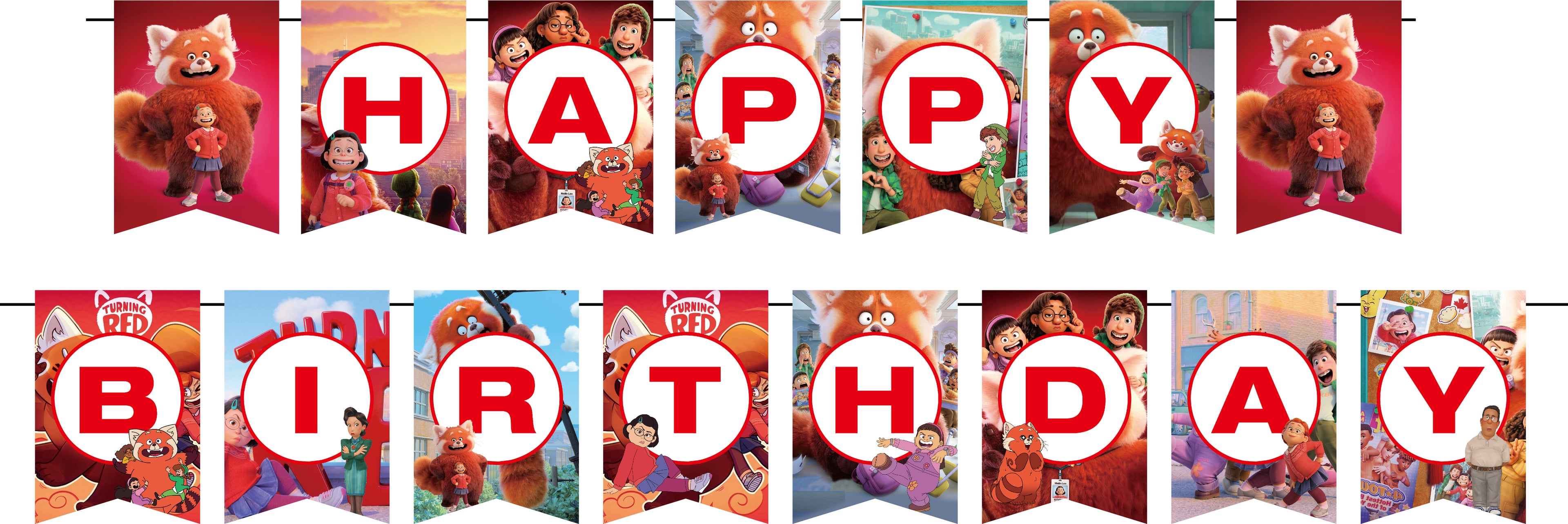 Turnning Red Birthday Decoration Supplies.