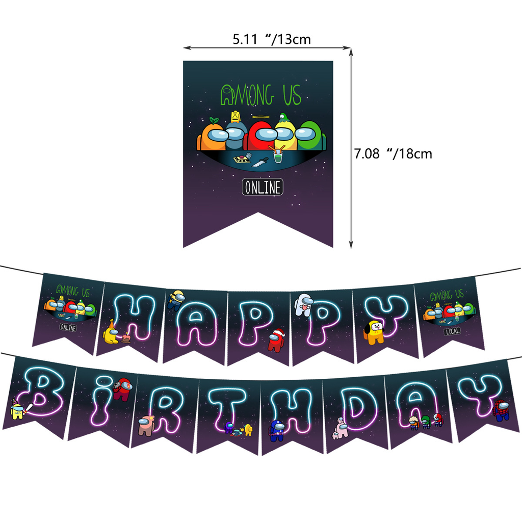 Among Us Birthday Party Decorations.
