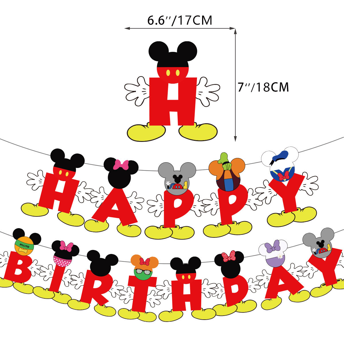 Mickey and Minnie Mouse Birthday Decorations