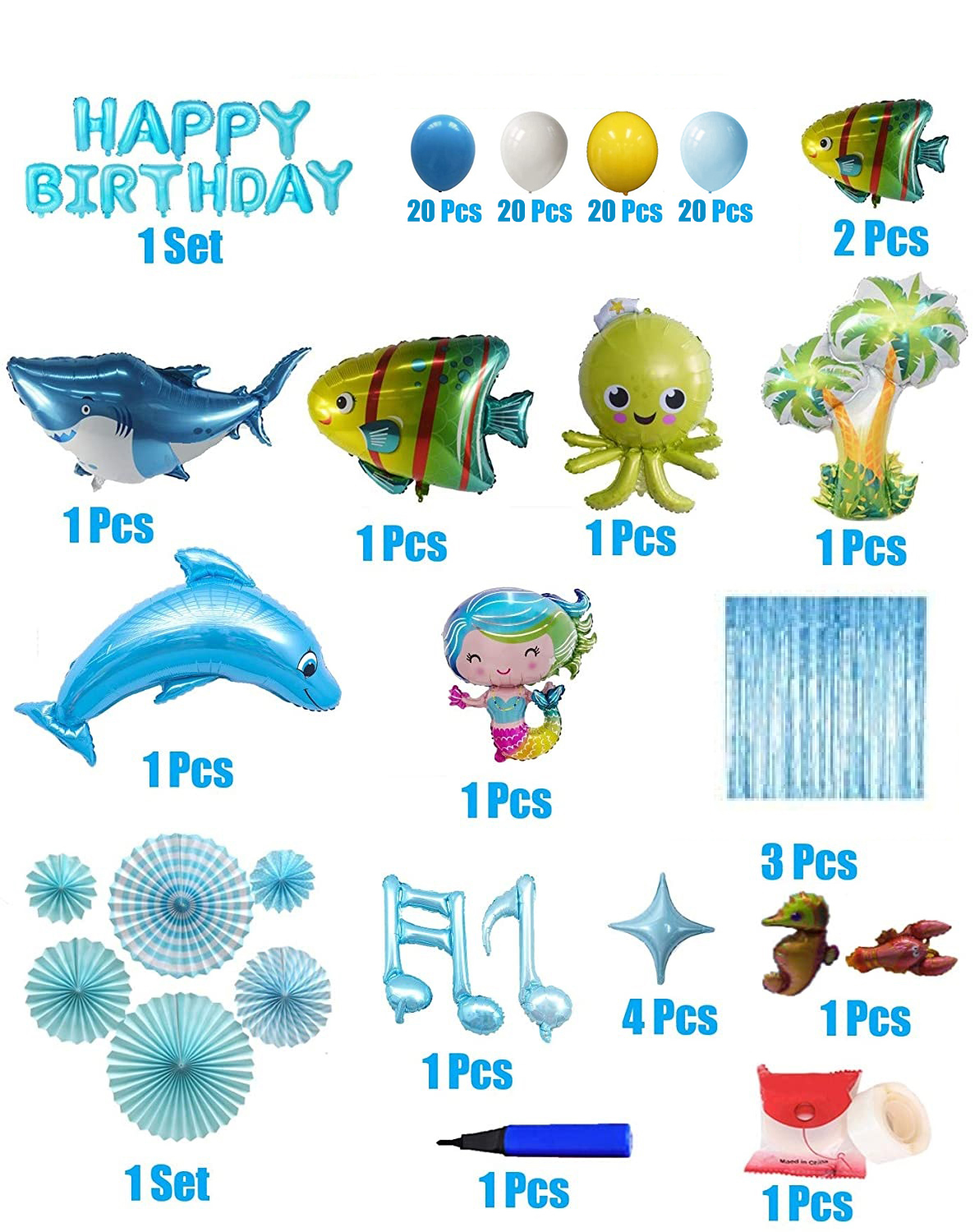 Ocean Birthday Party Decorations (Under the Sea).