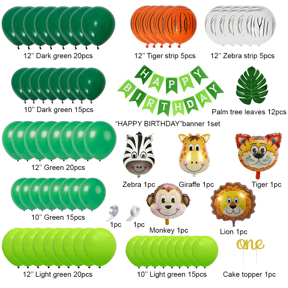 Jungle & Safari Animals Birthday Party Decorations, Party Corner provides Jungle & Safari Animals Party Supplies in UAE, Saudia, Qatar, Bahrain, and Oman. Get birthday party balloons, and much more. Order now!, Party Supply Kits, Party Corner