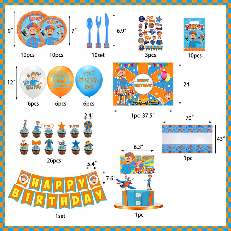 Blippi Birthday Party Supplies.