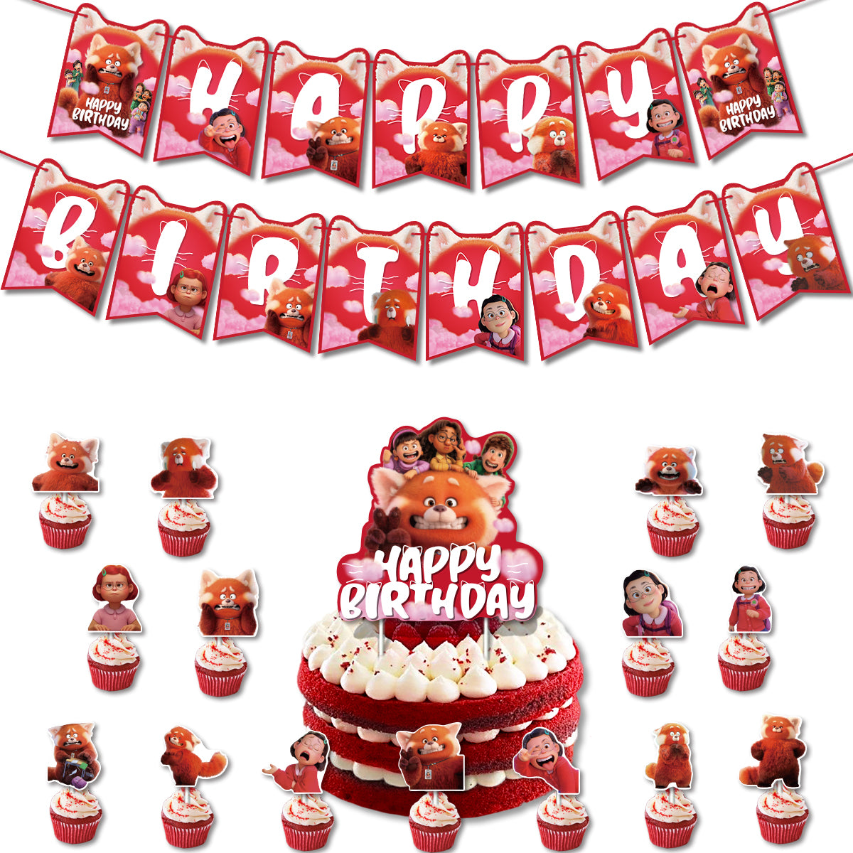 Turnning Red Birthday Party Decorations, Party Corner provides Turnning red birthday party decorations in UAE, Saudia, Qatar, Bahrain, and Oman. Get birthday party balloons, and much more. Order now!, Party Supply Kits, Party Corner
