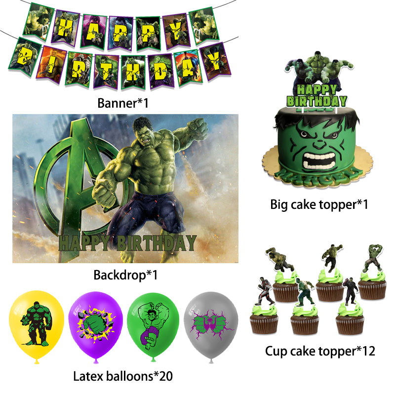 The Incredible Hulk Birthday Party Decorations - Party Corner - BM Trading