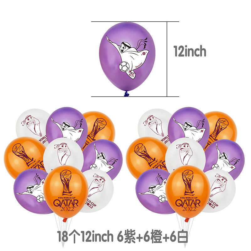 World Cup Qatar Birthday Decorations, Party Corner provides world cup Qatar birthday decorations in UAE, Saudia, Qatar, Bahrain, and Oman. Get birthday party balloons, and much more. Order now!, Party Supply Kits, Party Corner