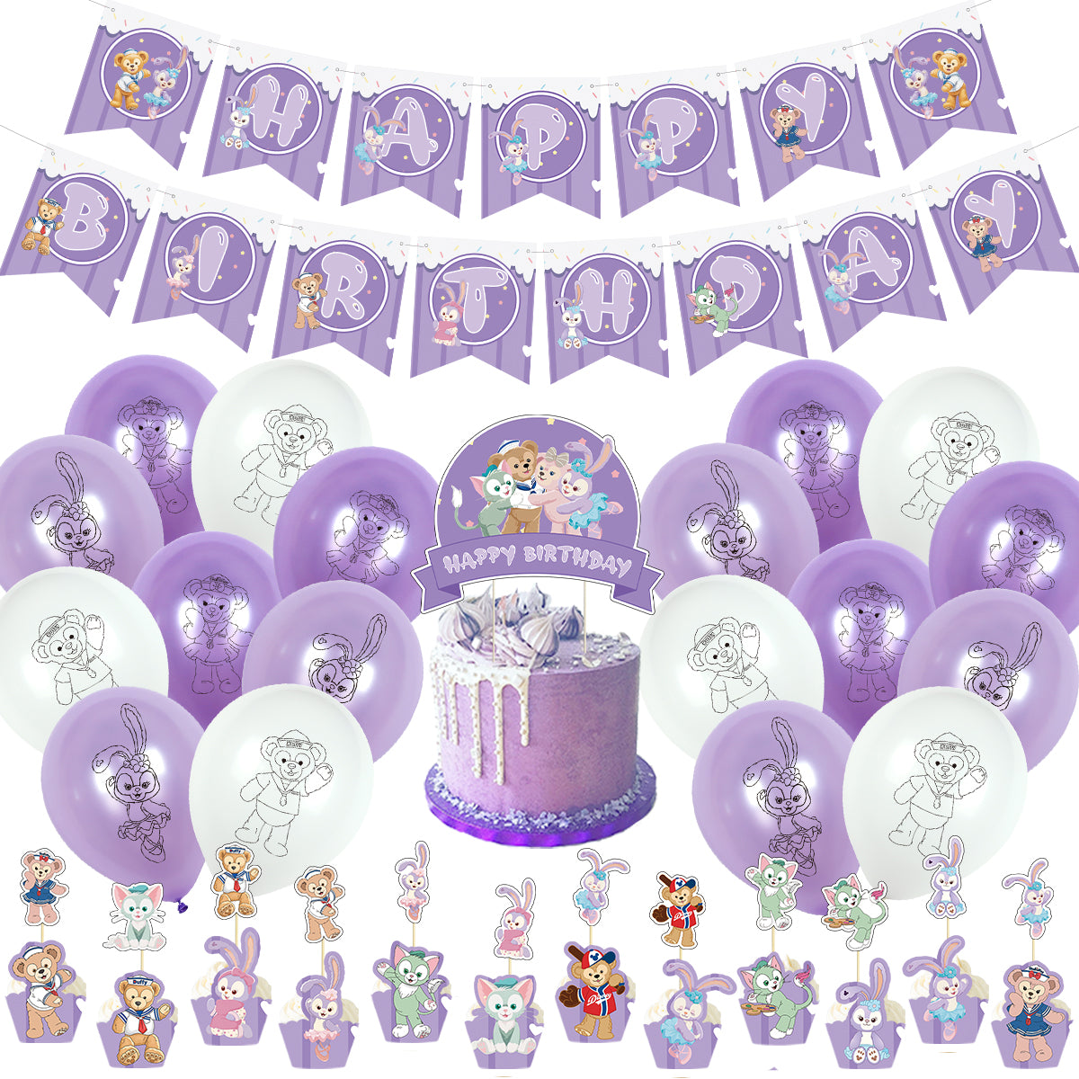 Duffy Bear and Friends Birthday Party Decorations - Party Corner - BM Trading
