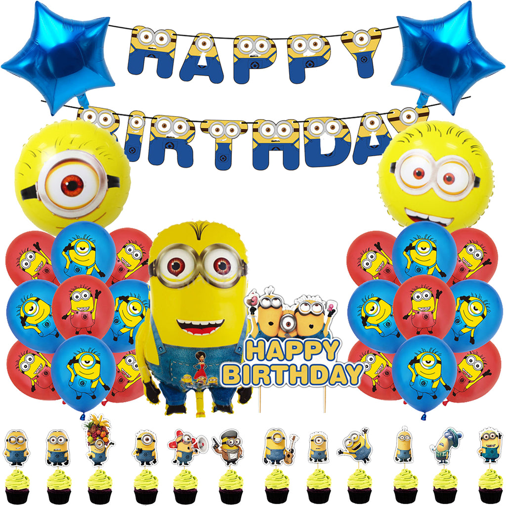 Minions Boys Birthday Party Decorations, Party Corner provides Minions boys birthday party decorations in UAE, Saudia, Qatar, Bahrain, and Oman. Get birthday party balloons, and much more. Order now!, Party Supply Kits, Party Corner