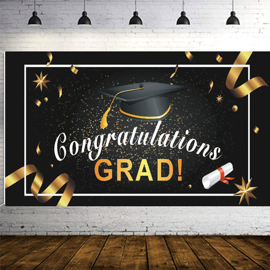 Graduation Banner Photo Backdrop with Photo Shoot Accessories - Party Corner - BM Trading