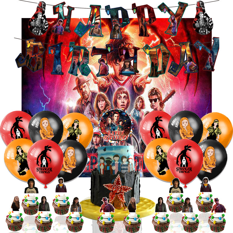 Stranger Things Birthday Decorations, Buy stranger things birthday supplies from Party Corner in UAE, Saudia, Qatar, Bahrain, and Oman. Get birthday party balloons, and much more. Order now!, Party Supply Kits, Party Corner