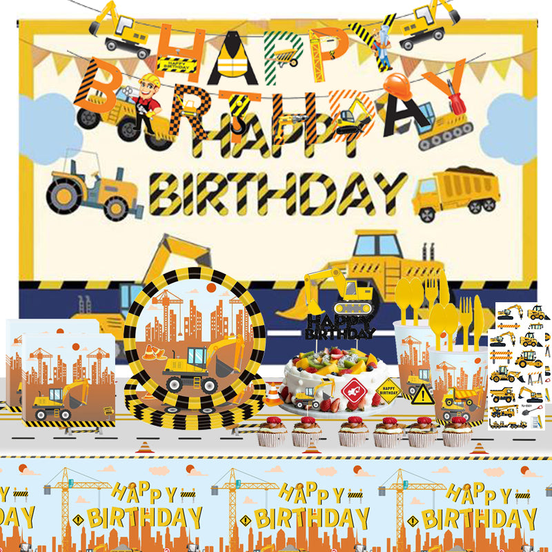 Construction Cars Birthday Party Supplies - Party Corner - BM Trading