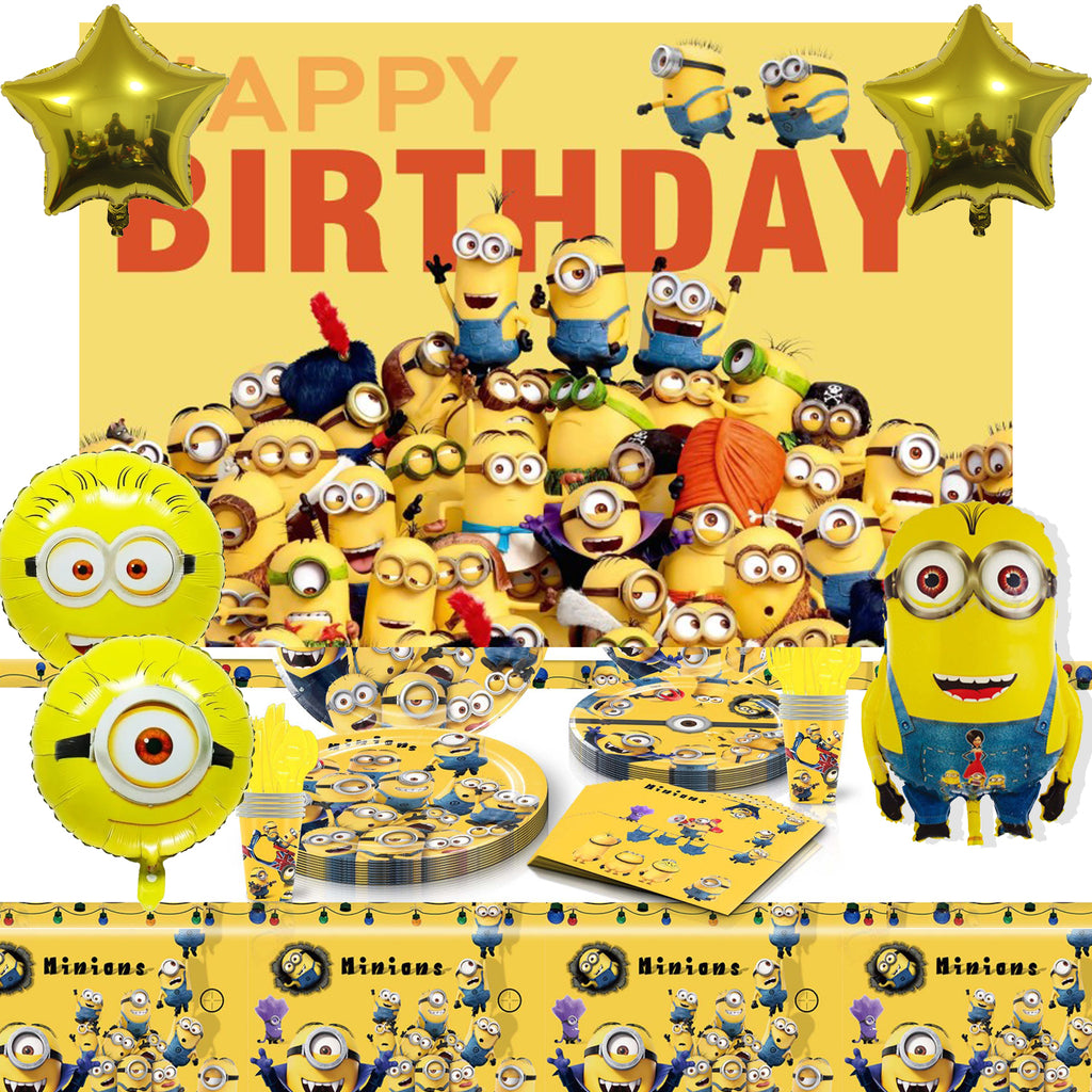 Minions Birthday Party Supplies, Buy Minions Birthday Party Supplies from Party Corner in UAE, Saudia, Qatar, Bahrain, and Oman. Get birthday party balloons, and much more. Order now!, Party Supply Kits, Party Corner