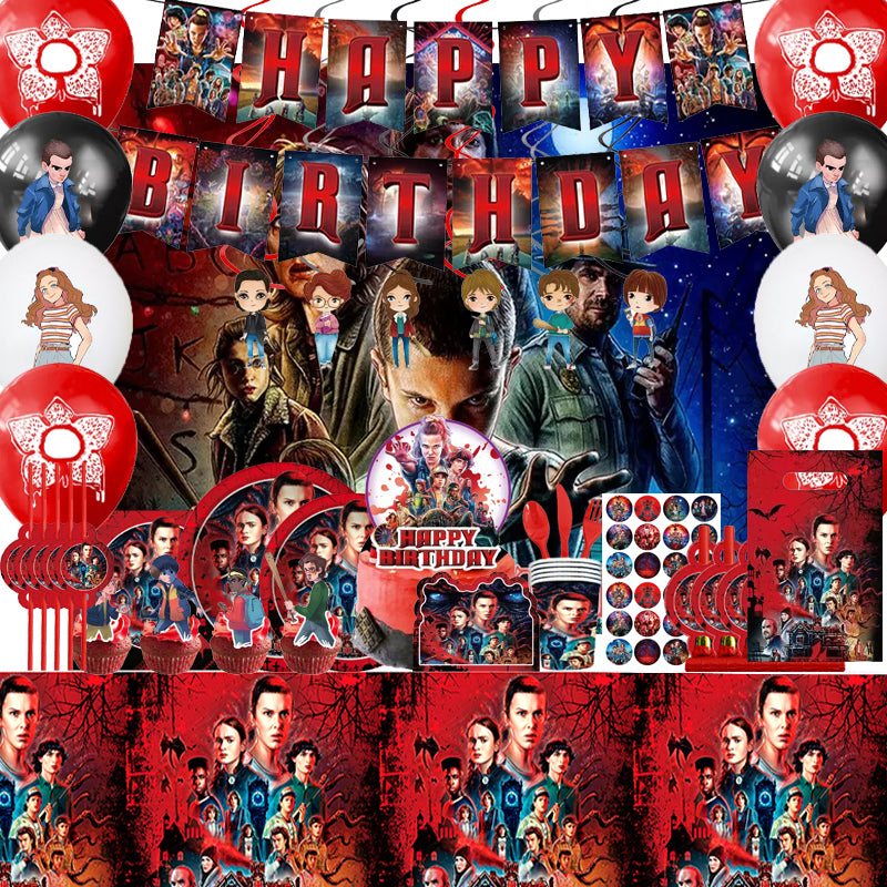 Stranger Things Birthday Party Supplies, Buy stranger things birthday party supplies from Party Corner in UAE, Saudia, Qatar, Bahrain, and Oman. Get birthday party balloons, and much more. Order now!, Party Supply Kits, Party Corner