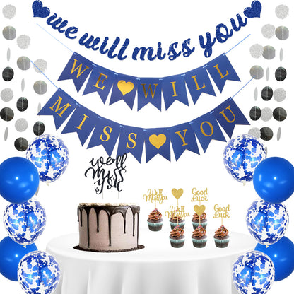 Farewell Party Decorations Blue and White - Party Corner - BM Trading