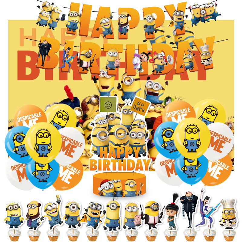 Minions Birthday Party Decorations, Buy Minions birthday party decorations from Party Corner in UAE, Saudia, Qatar, Bahrain, and Oman. Get birthday party balloons, and much more. Order now!, Party Supply Kits, Party Corner