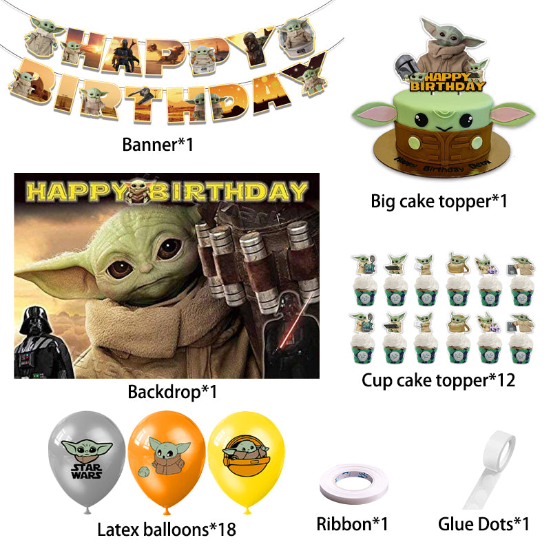 Star Wars Yoda Birthday Party Decorations - Party Corner - BM Trading