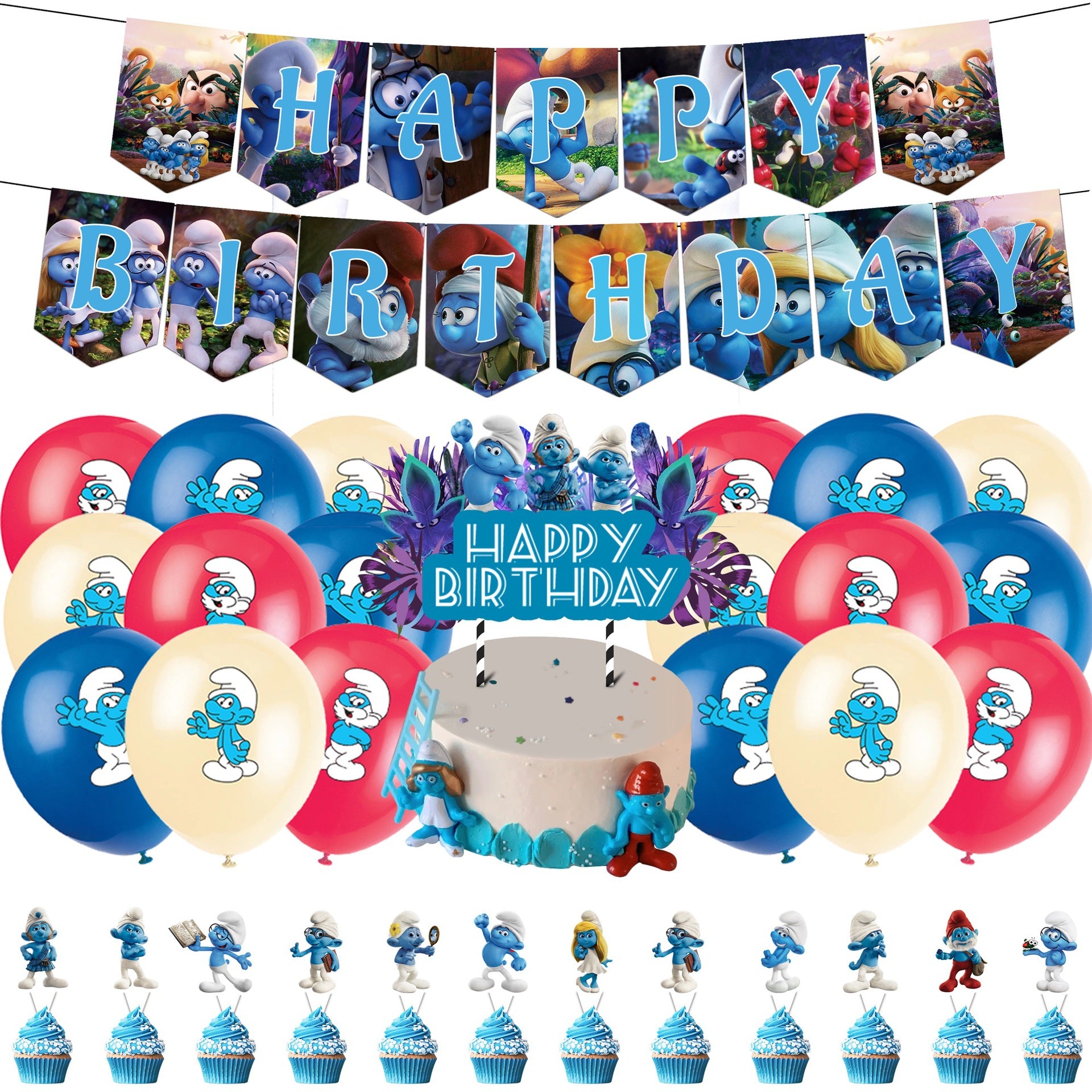 The Smurfs Birthday Decorations - Party Corner - BM Trading
