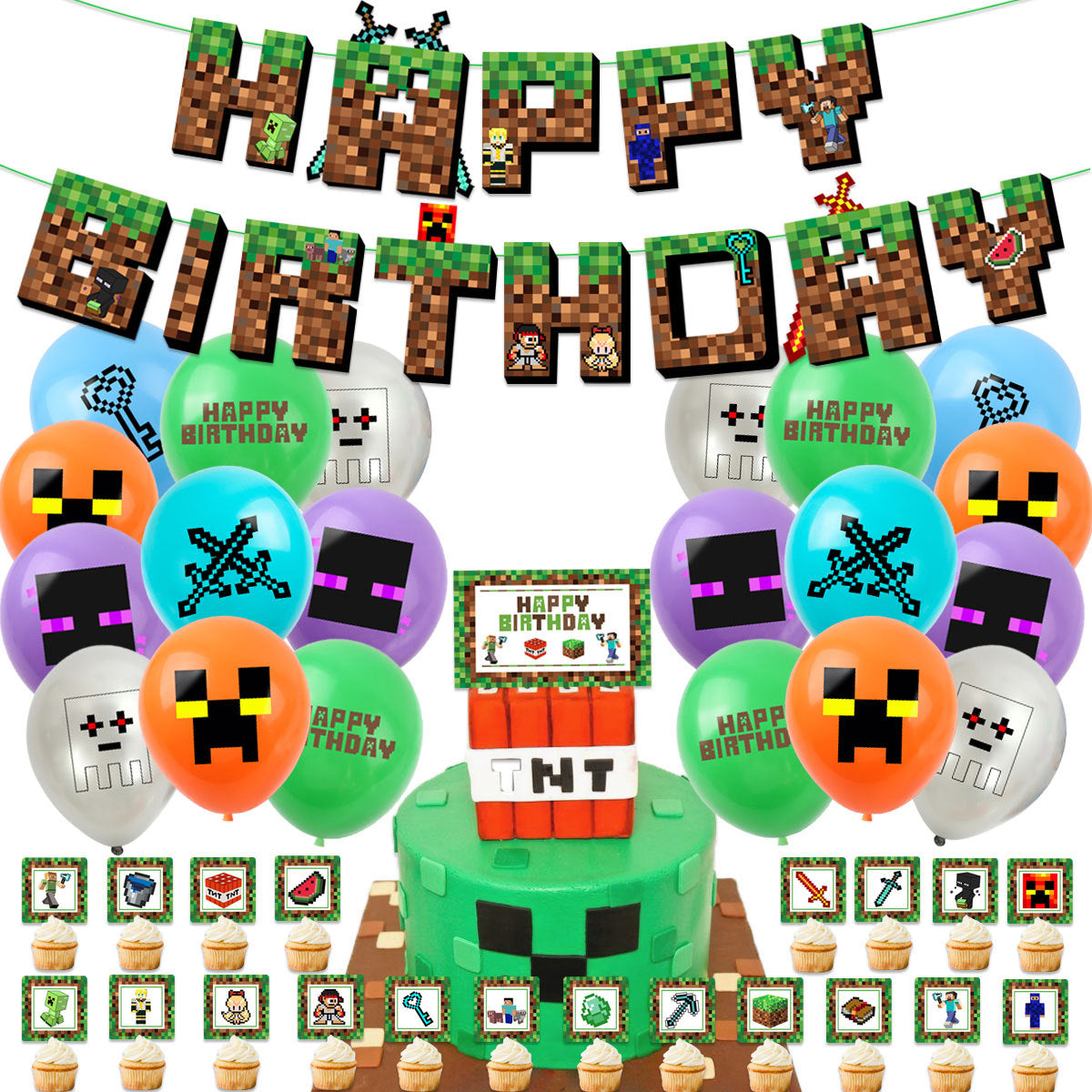 Minecraft Design Bday Minecraft Birthday Theme Party Decorations – Party Corner