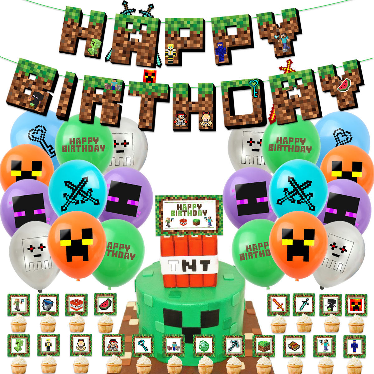Minecraft Pixel Style Gamer 1 - Party Corner - BM Trading