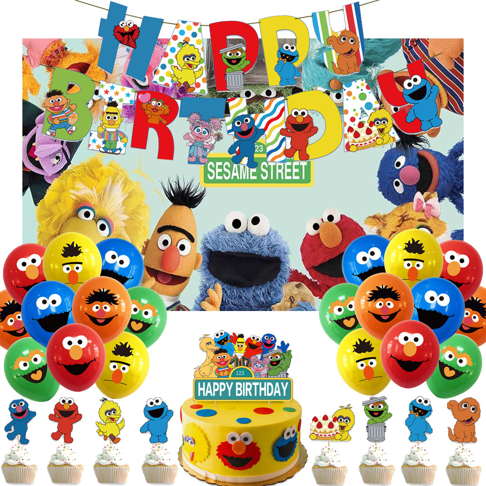 Sesame Street Birthday Decorations, Party Corner provides Sesame street birthday decorations in UAE, Saudia, Qatar, Bahrain, and Oman. Get birthday party balloons, and much more. Order now!, Party Supply Kits, Party Corner