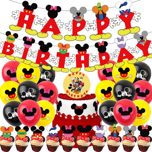 Mickey and Minnie Mouse Birthday Decorations, Party Corner provides Mickey and Minnie mouse birthday decorations in UAE, Saudia, Qatar, Bahrain, and Oman. Get birthday party balloons, and much more. Order now!, Party Supply Kits, Party Corner