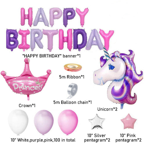 Unicorn Birthday Theme Party Balloon and Ribbons Decoration, Book online Unicorn birthday theme decorations from Party Corner in UAE, Saudia, Qatar, Bahrain, and Oman. We also offer Ribbons, a unicorn birthday theme., Party Supply Kits, Party Corner