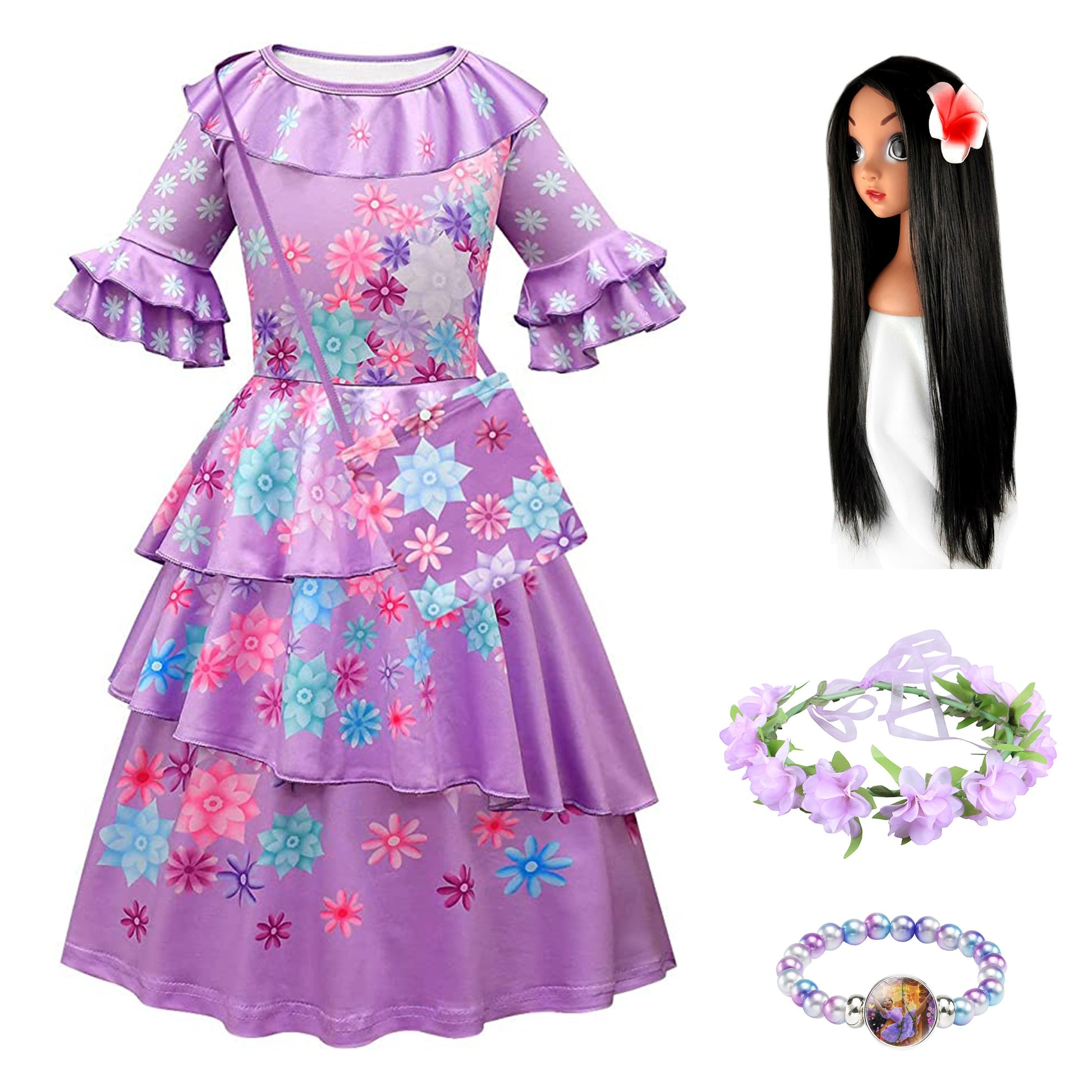 Encanto Isabella Madrigal Costume with Accessories