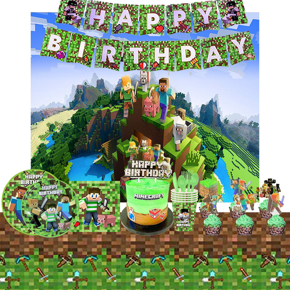 Minecraft Pixel Birthday Party Theme - Party Corner - BM Trading