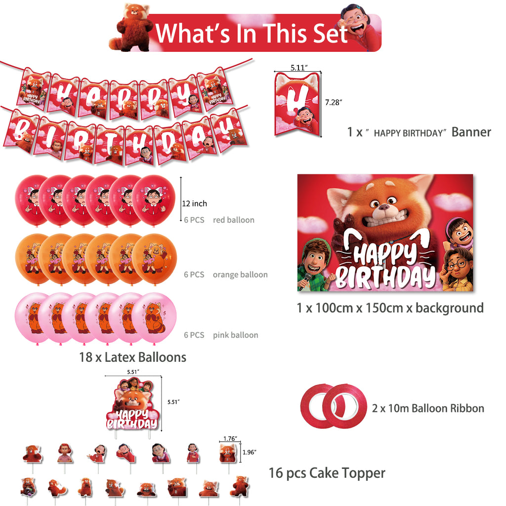 Turnning Red Birthday Party Decorations, Party Corner provides Turnning red birthday party decorations in UAE, Saudia, Qatar, Bahrain, and Oman. Get birthday party balloons, and much more. Order now!, Party Supply Kits, Party Corner