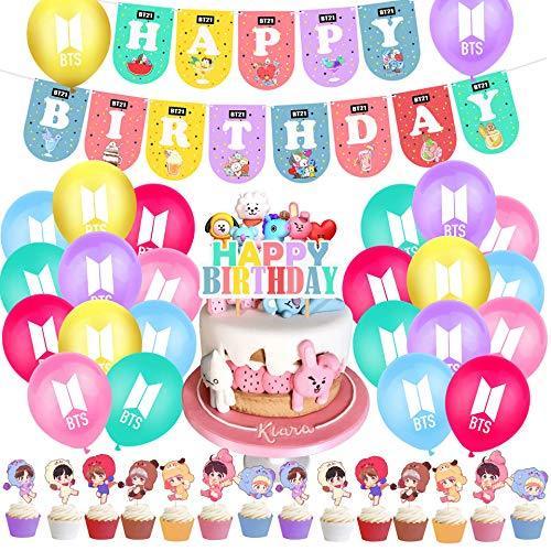 BTS (Bangtan Boys Band) Birthday Party Decorations, Party Corner provides Bts (bangtan boys band) birthday decorations in UAE, Saudia, Qatar, Bahrain, and Oman. Get birthday party balloons, and much more. Order now!, Party Supply Kits, Party Corner