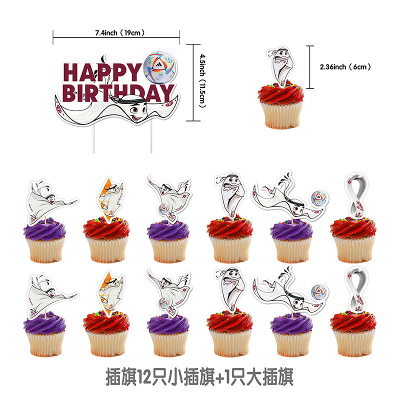 World Cup Qatar Birthday Decorations, Party Corner provides world cup Qatar birthday decorations in UAE, Saudia, Qatar, Bahrain, and Oman. Get birthday party balloons, and much more. Order now!, Party Supply Kits, Party Corner