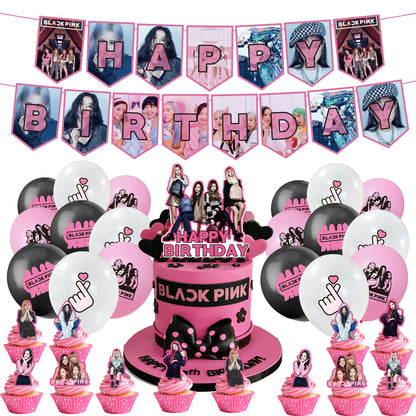 Black Pink Birthday Party Decorations - Party Corner - BM Trading