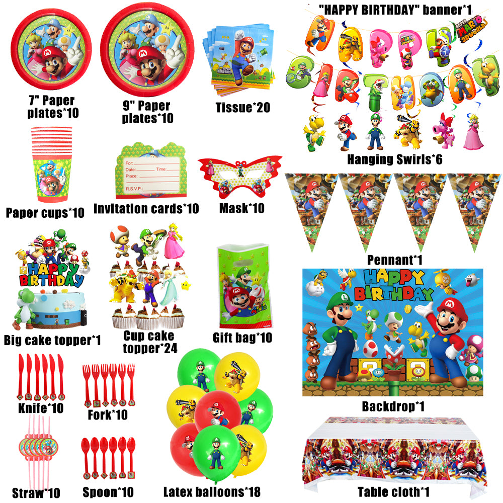 Super Mario Birthday Decoration Supplies - Party Corner - BM Trading