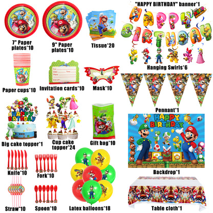 Super Mario Birthday Decoration Supplies - Party Corner - BM Trading